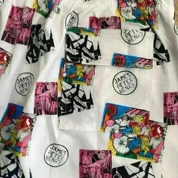 Swiminista x James Peter Henry Board Shorts & Rash guard Shirt Size Medium NWT​​ - Picture 6 of 9